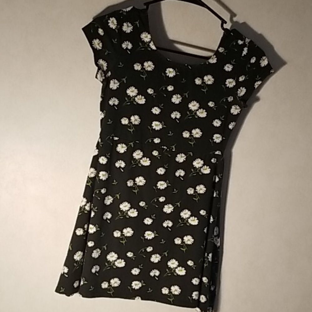 Black floral dress